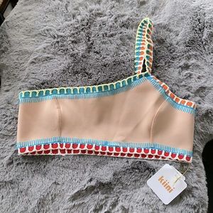 NWT kiini Luna One-Shoulder Bikini Top